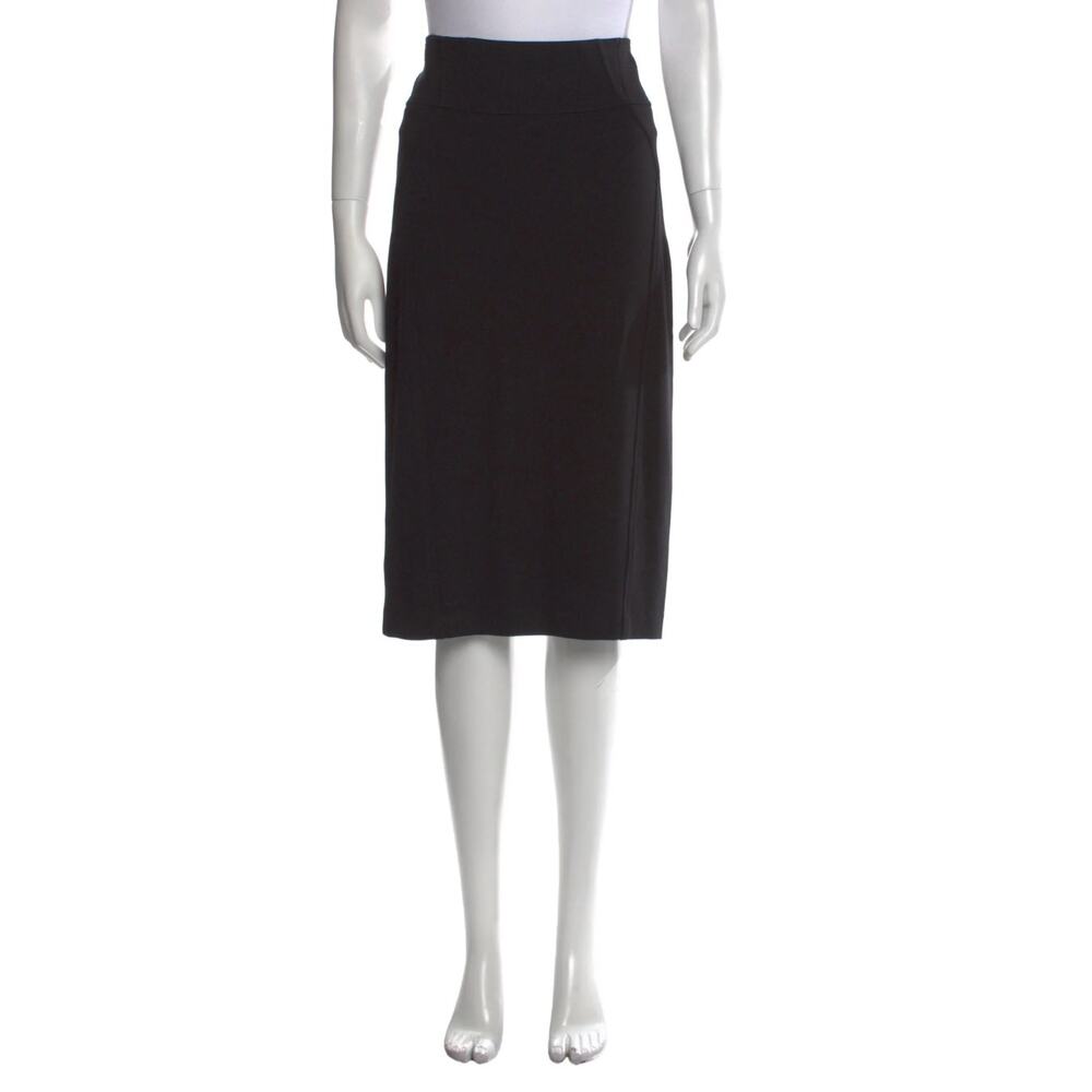 Diane Von Furstenberg Zekka Black High Rise Pencil Skirt Size 6 Knee Length Midi